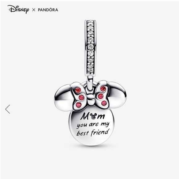 New Disney Minnie Mouse Silhouette Double Dangle Charm - Picture 4 of 8